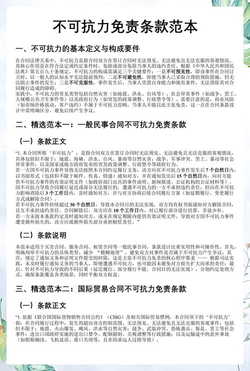 不可抗力免责责任划分案例示意图