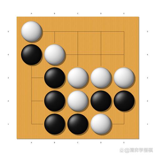围棋官子阶段棋盘上黑白子细腻分布 收官特写