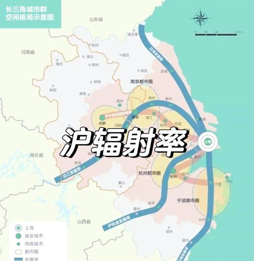 长三角工业地产核心物流枢纽辐射范围示意图
