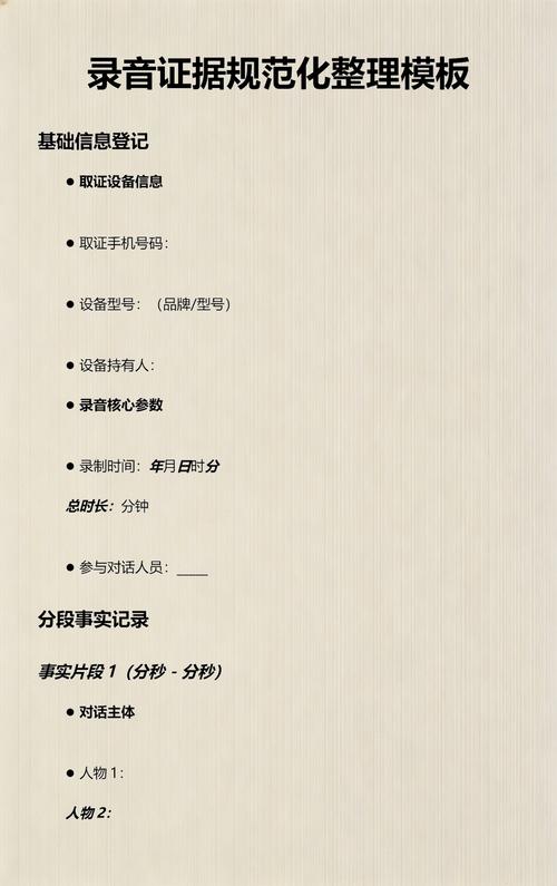 诉讼证据用访谈录音整理标注规范