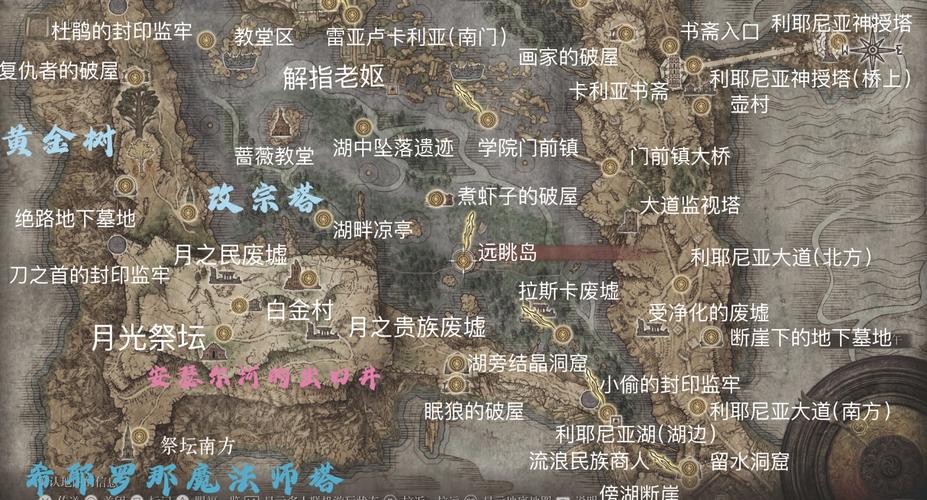 艾尔登法环新手村龙墓刷卢恩路线图