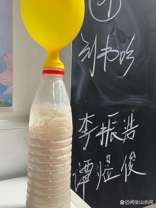 家庭厨房科学实验气球发酵