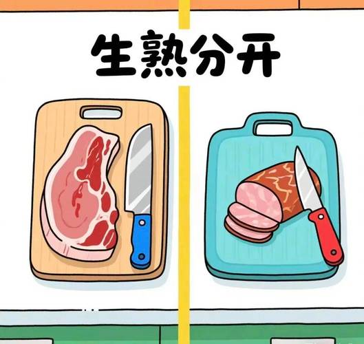 宠物鲜食处理过程生熟分开操作示意图