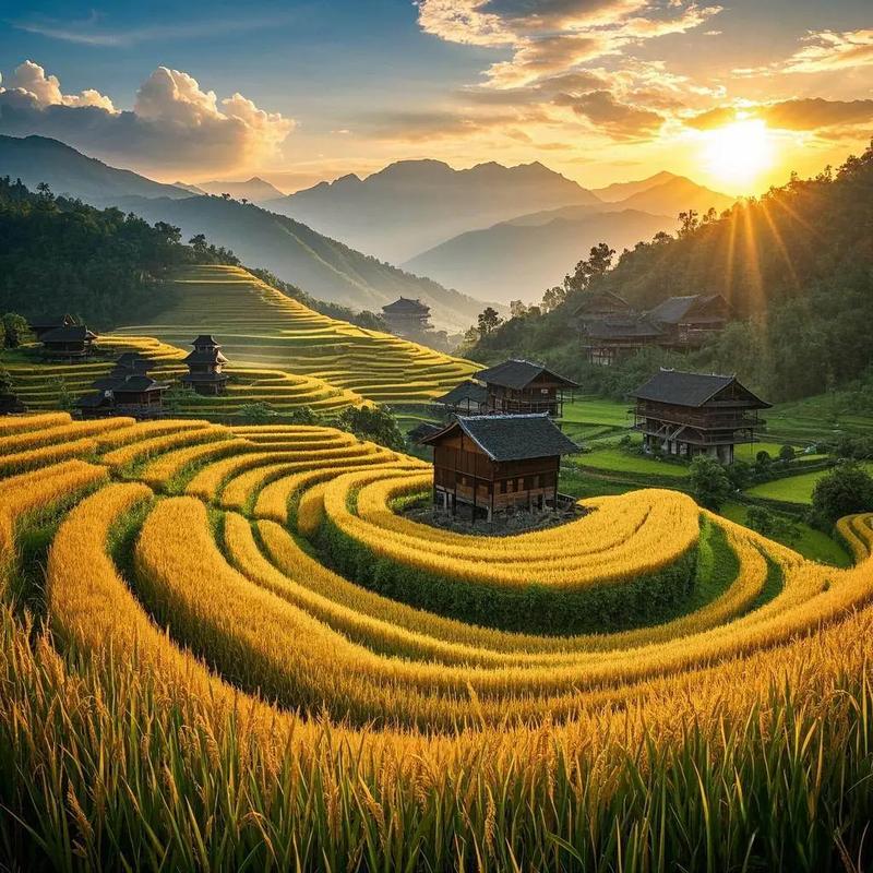 稻浪汹涌时，我在田埂上突然止住了呼吸-因为所以