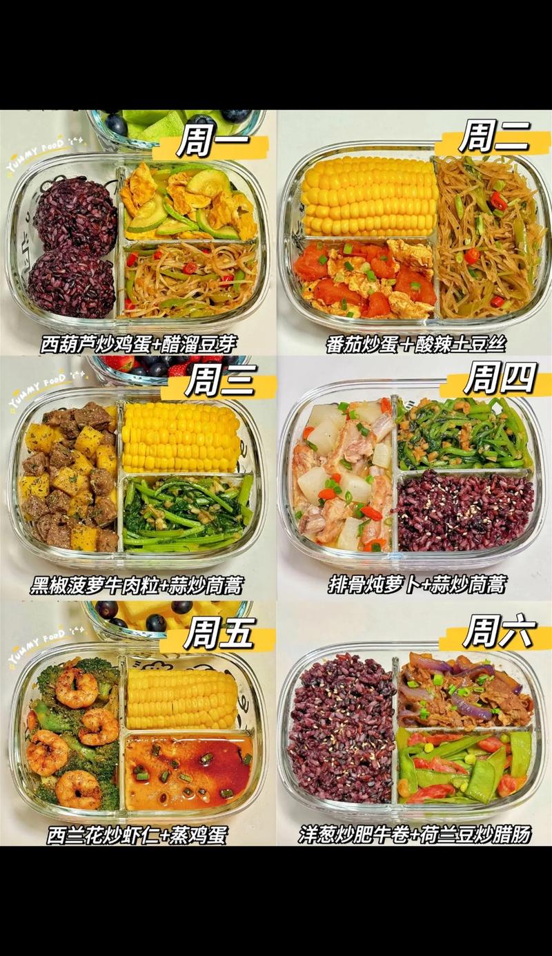 上班族一周减脂便当备餐