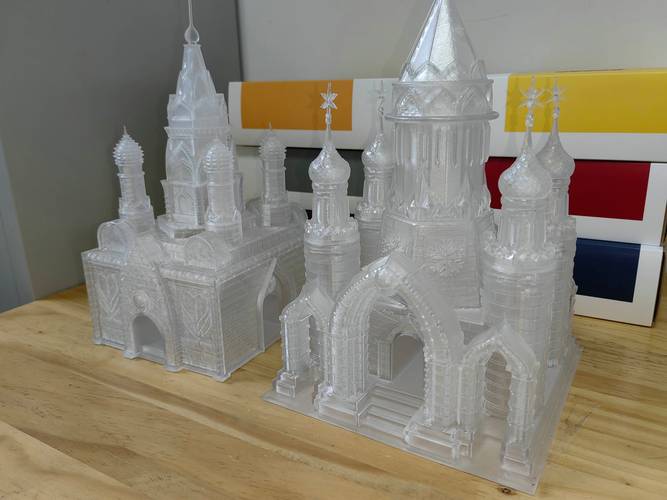 桌面级FDM3D打印设备打印明城墙模型实拍图
