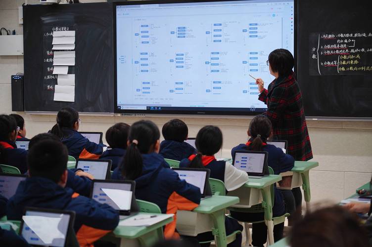 小学生使用数字资源库学习场景