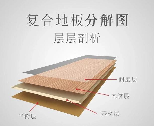 复合地板结构剖面图示