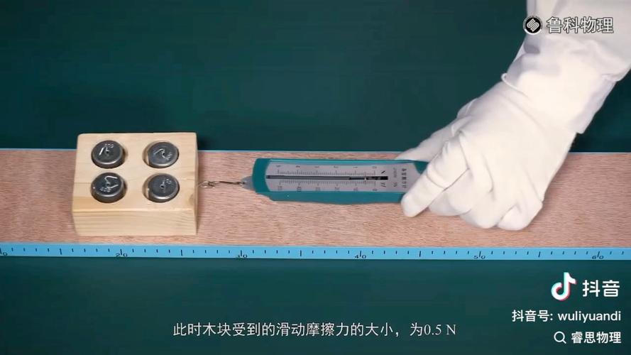 初中物理摩擦力大小因素分组实验桌面图