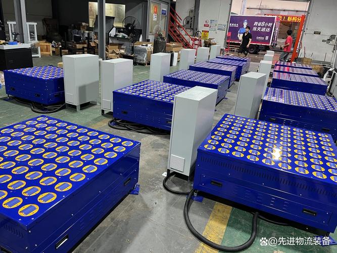 电商仓摆轮分拣机结构安装现场