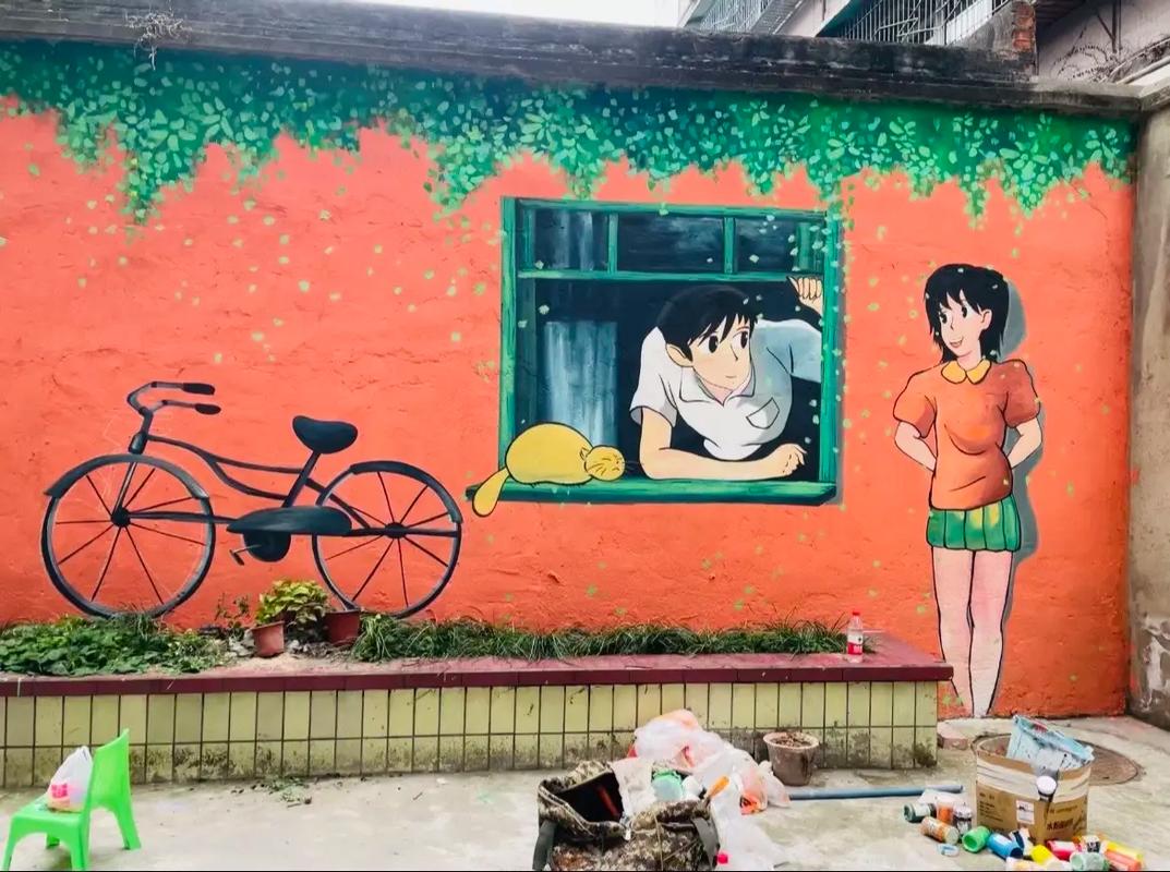 川麻婆涂鸦墙打卡