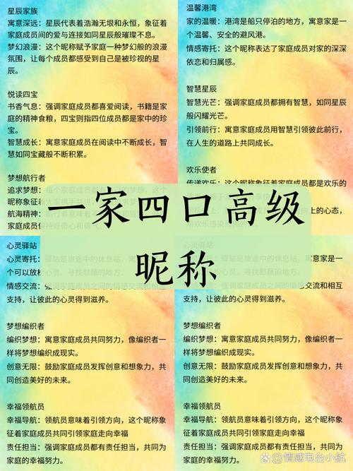 新换代时期，家族昵称从来不会过时