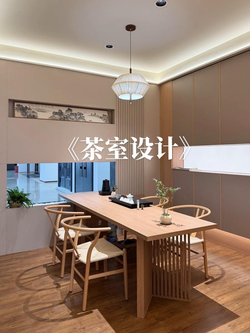 现代简约茶室布局效果图