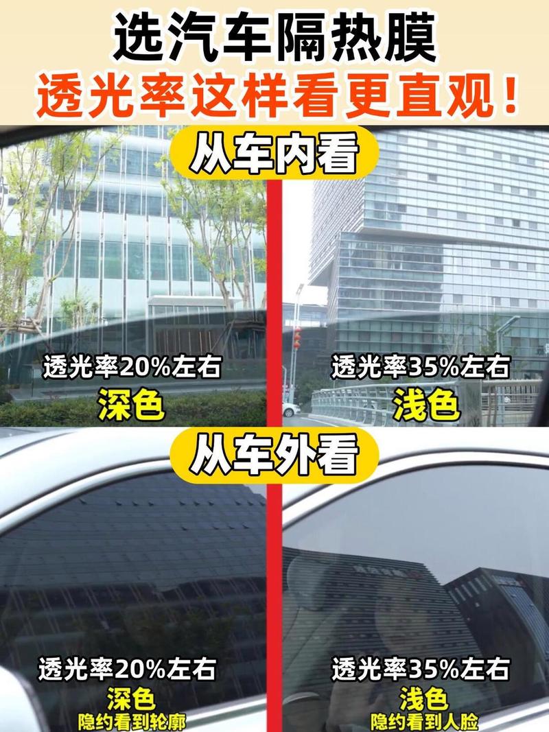 好差隔热反射膜透光测试对比实拍