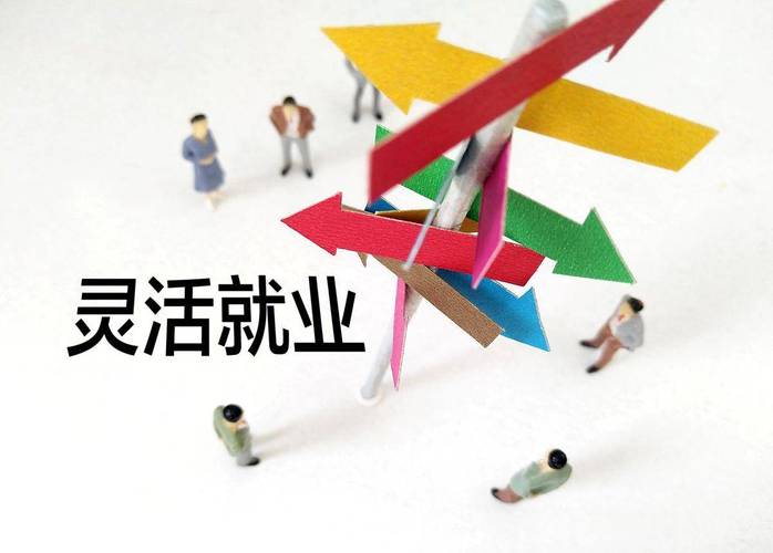 多种灵活就业方式的拼贴图 自由职业 平台经济