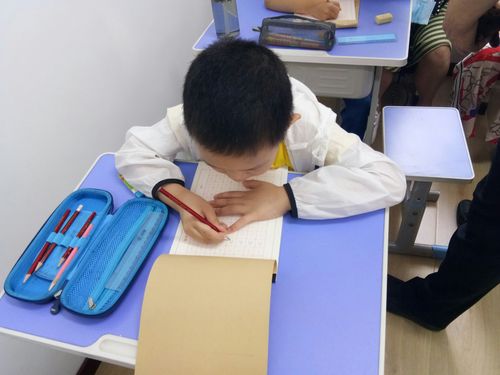 小学生书桌改语文卷子场景