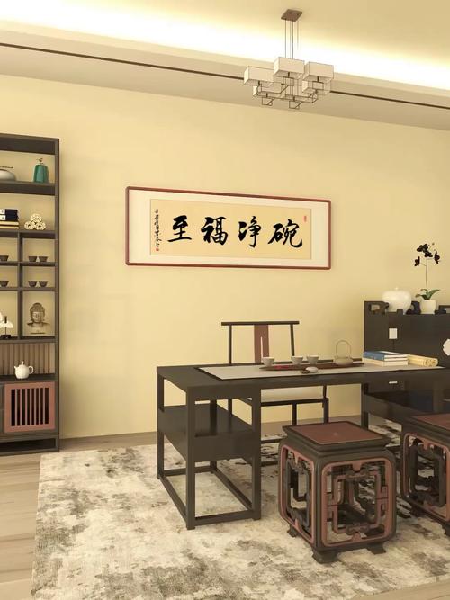 老巷装裱店悬挂待取的民间书法作品
