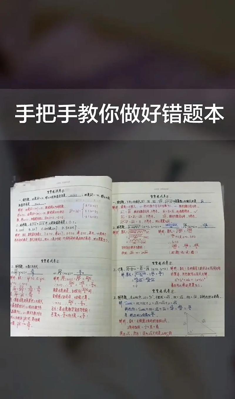考试失利的学生在整理错题本