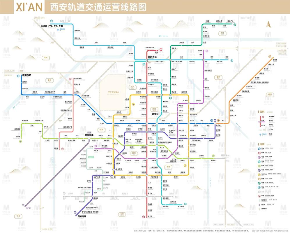 西安地铁线路图