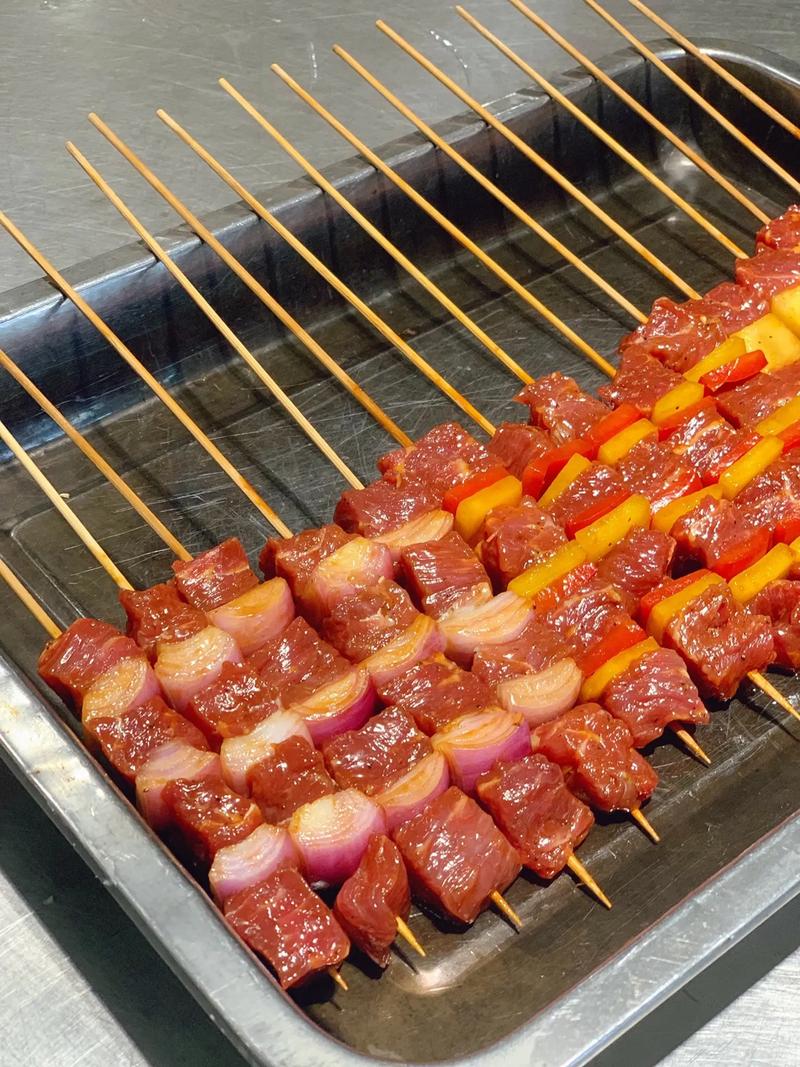水果腌制烧烤肉串