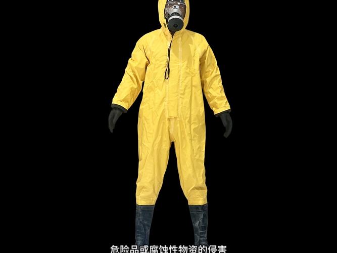 工业四种等级防化服实物对比图