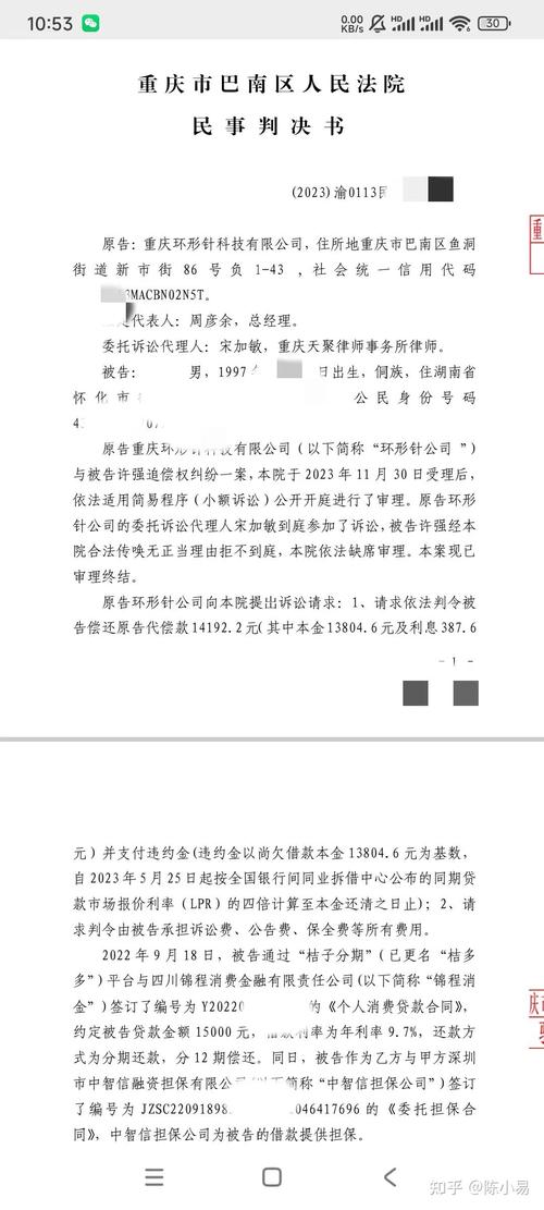 法院判决书网贷逾期案例