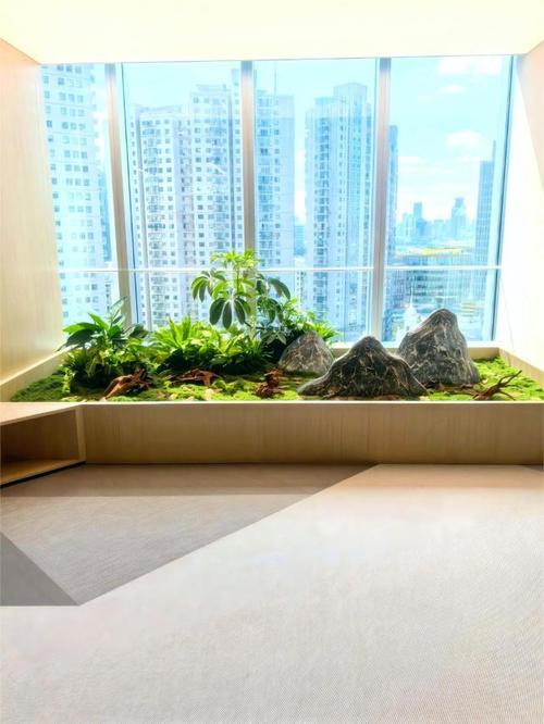 卫生间干区仿真绿植遮丑造景图