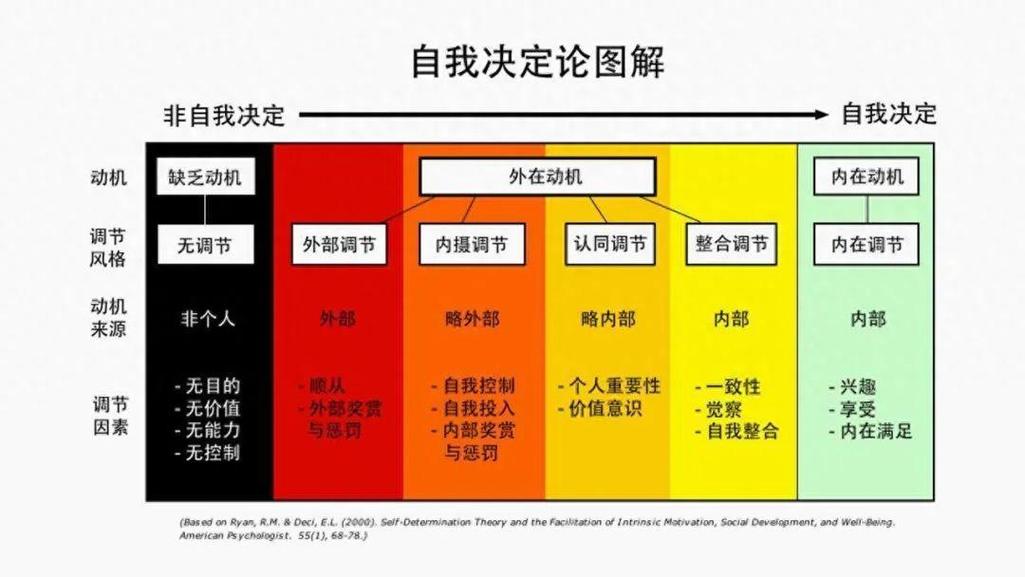 自我决定理论内在动机三要素自主胜任归属示意图