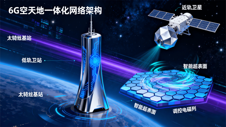 空天地一体化6G通信网络场景图