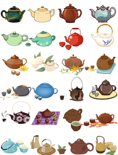 茶经二十四茶具古风线描图