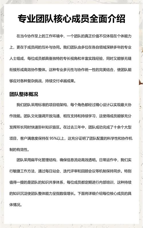 核心专业团队介绍