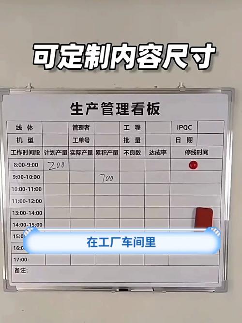 改造前传统工厂车间人工手写生产看板场景