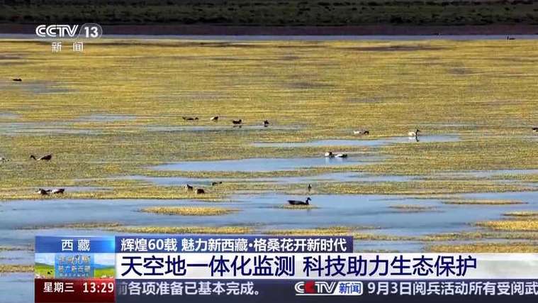 三江源天地空一体化生态监测现场作业图