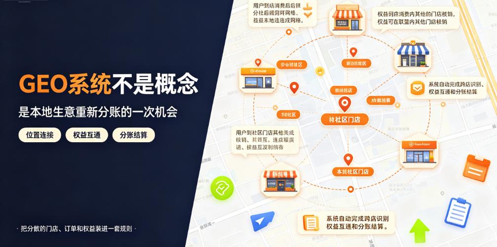 本地商家基于地理位置GEO流量分发示意图