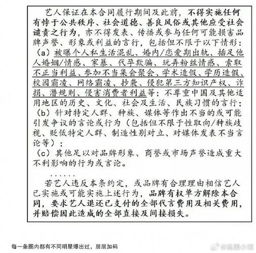 艺人经纪合同隐藏违约条款实拍