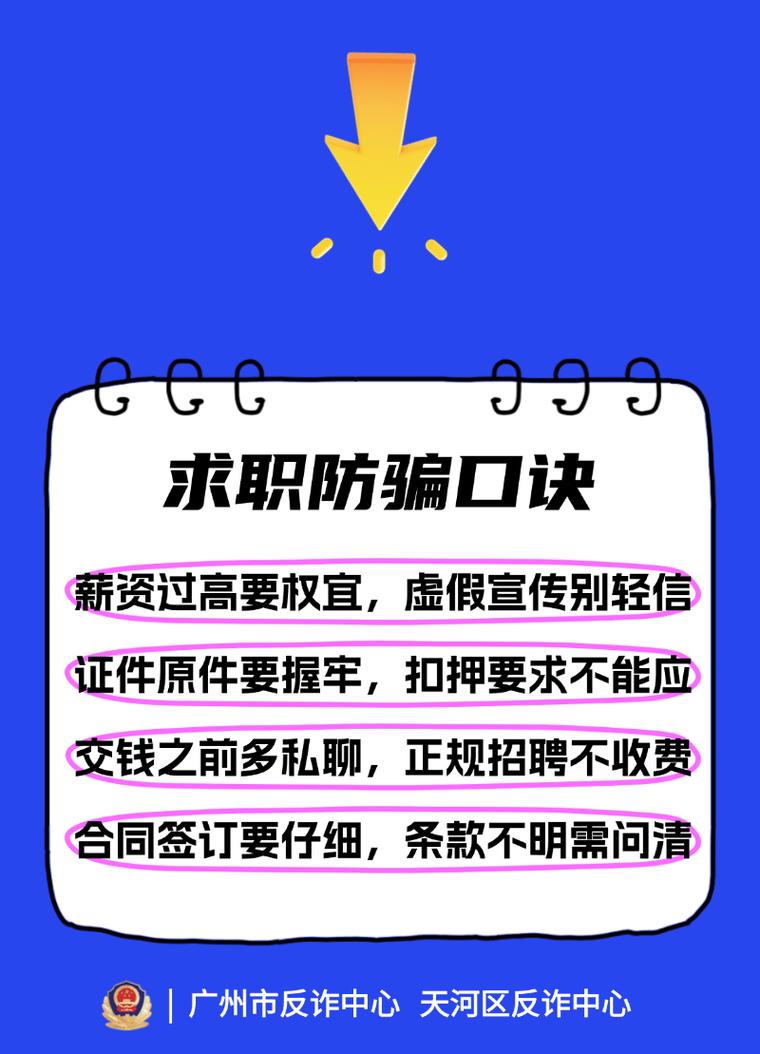 大学生找兼职防骗要点提醒海报