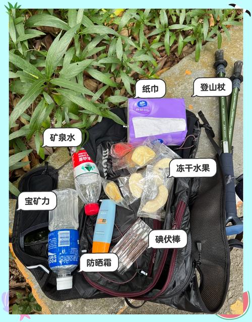 分装整理好的徒步便携食物