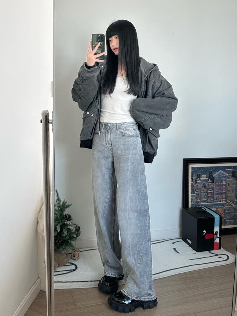 小个子女生错误穿搭拖地裤显矮