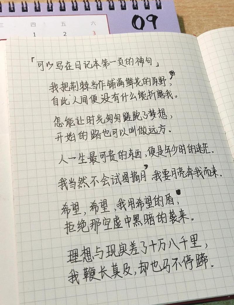 周记本里的一句话