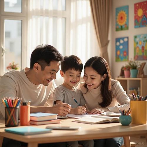 父母终身成长思维自我提升书桌场景图