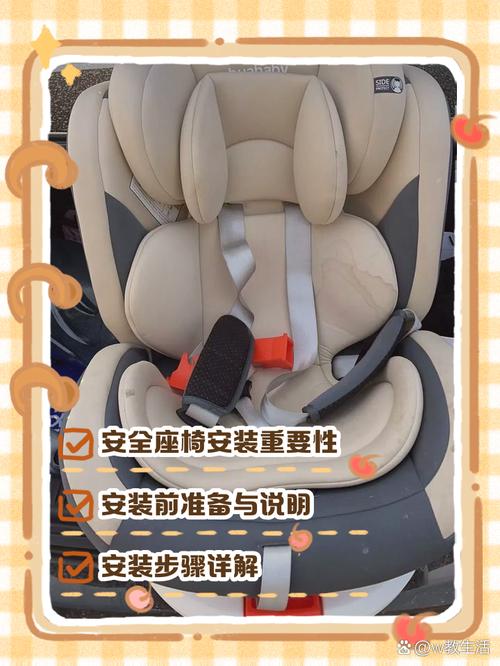 正确分月龄安装宝宝安全座椅示意图