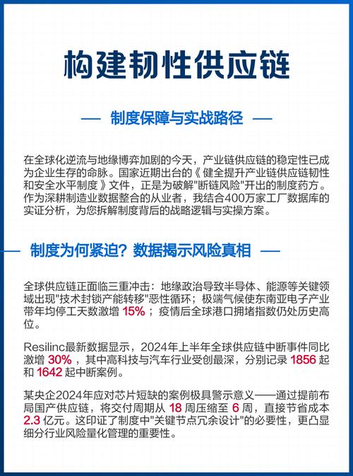 当前工业韧性供应链的三个可落地玩法