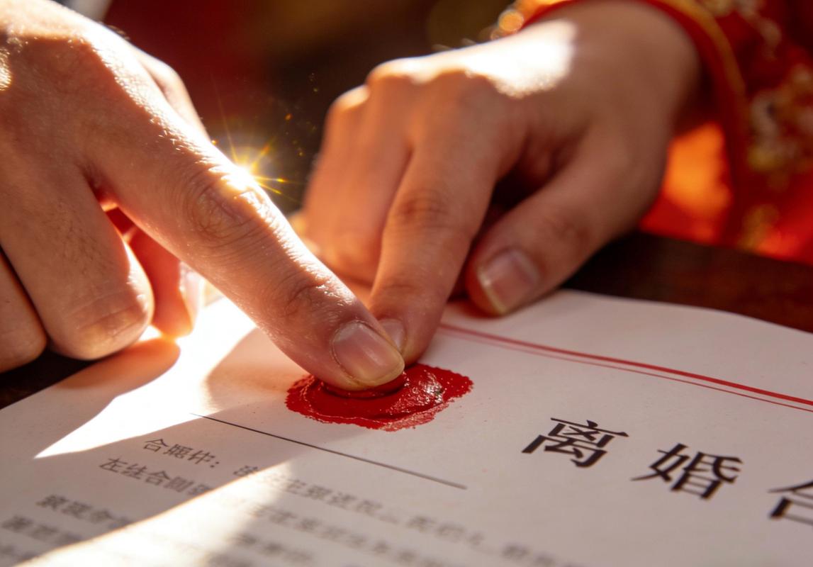 协议离婚签字按手印场景实拍