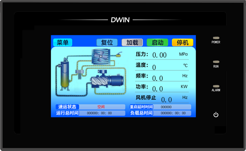 永磁变频空气压缩机控制面板节能设置