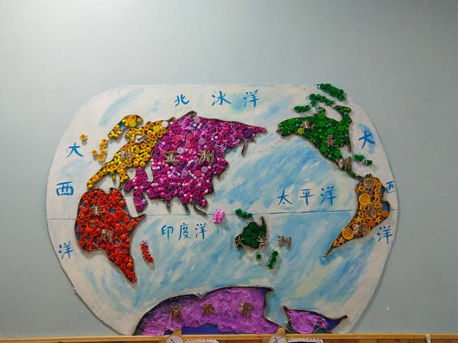儿童手工洋流分布冰箱贴成品图