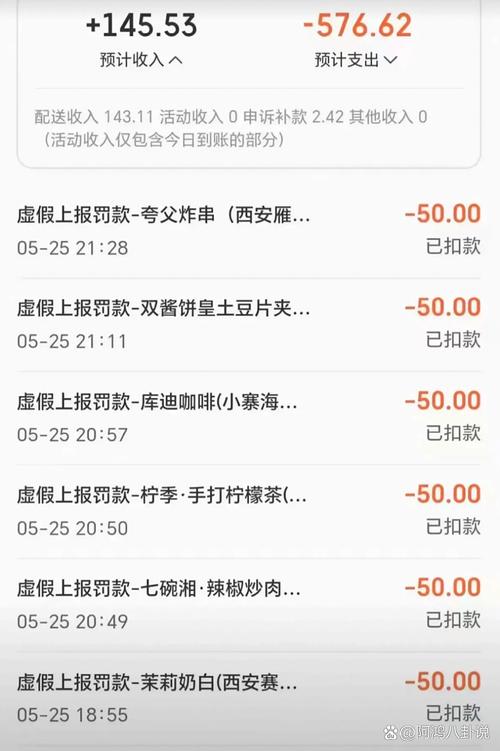 外卖骑手收到行政处罚罚单现场