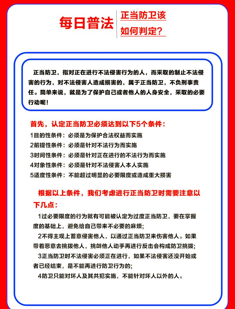 正当防卫成立条件通俗对照表