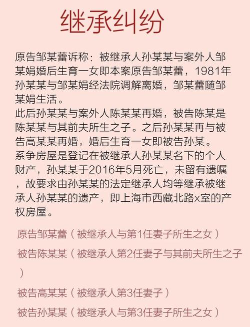 继子女继承纠纷证据整理手写清单
