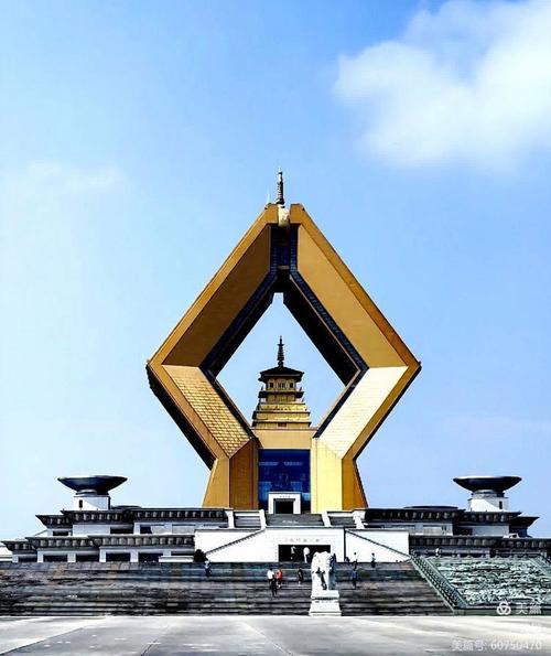 法门寺合十舍利塔晴天外景
