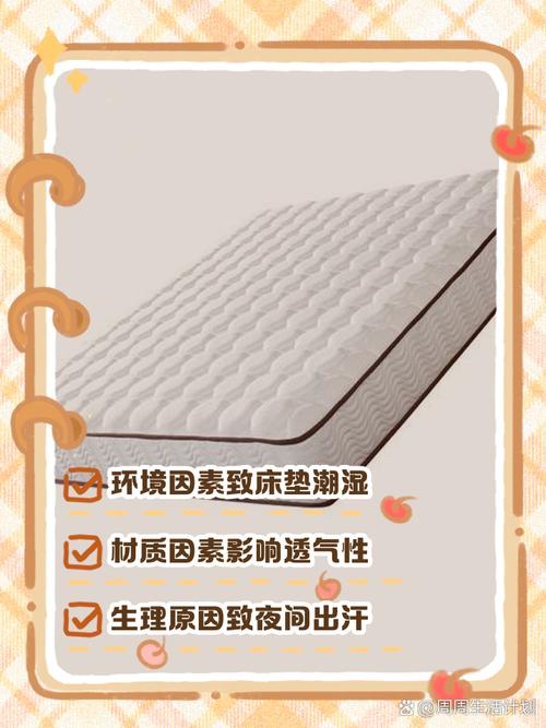 床垫内部湿气分布示意图